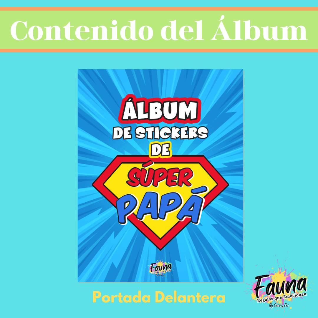 Álbum de Láminas para Papá Personalizado con 18 Fotos - Fauna Regalos que emocionan