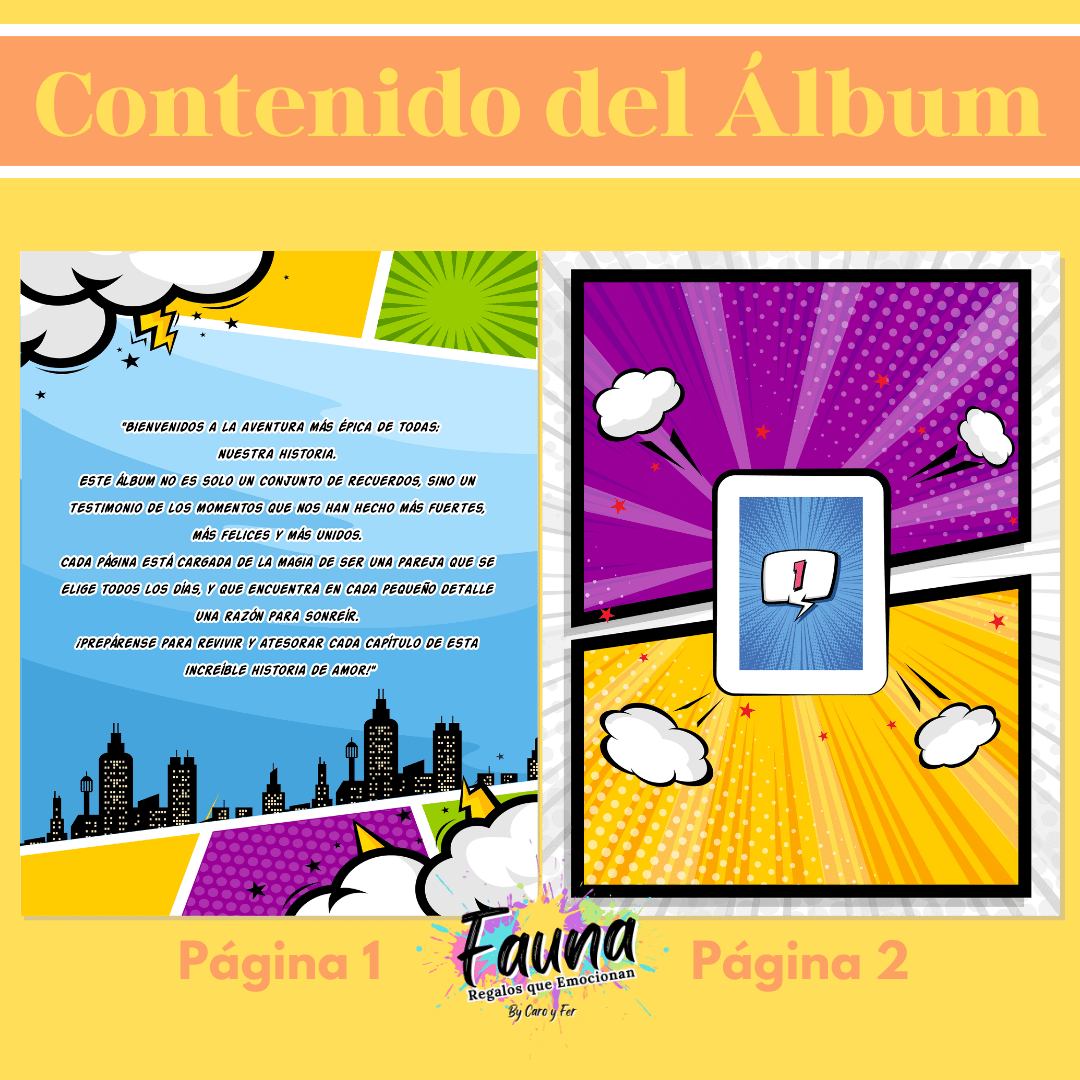 Álbum de Láminas Personalizado para Parejas Masculinas - Fauna Regalos que emocionan