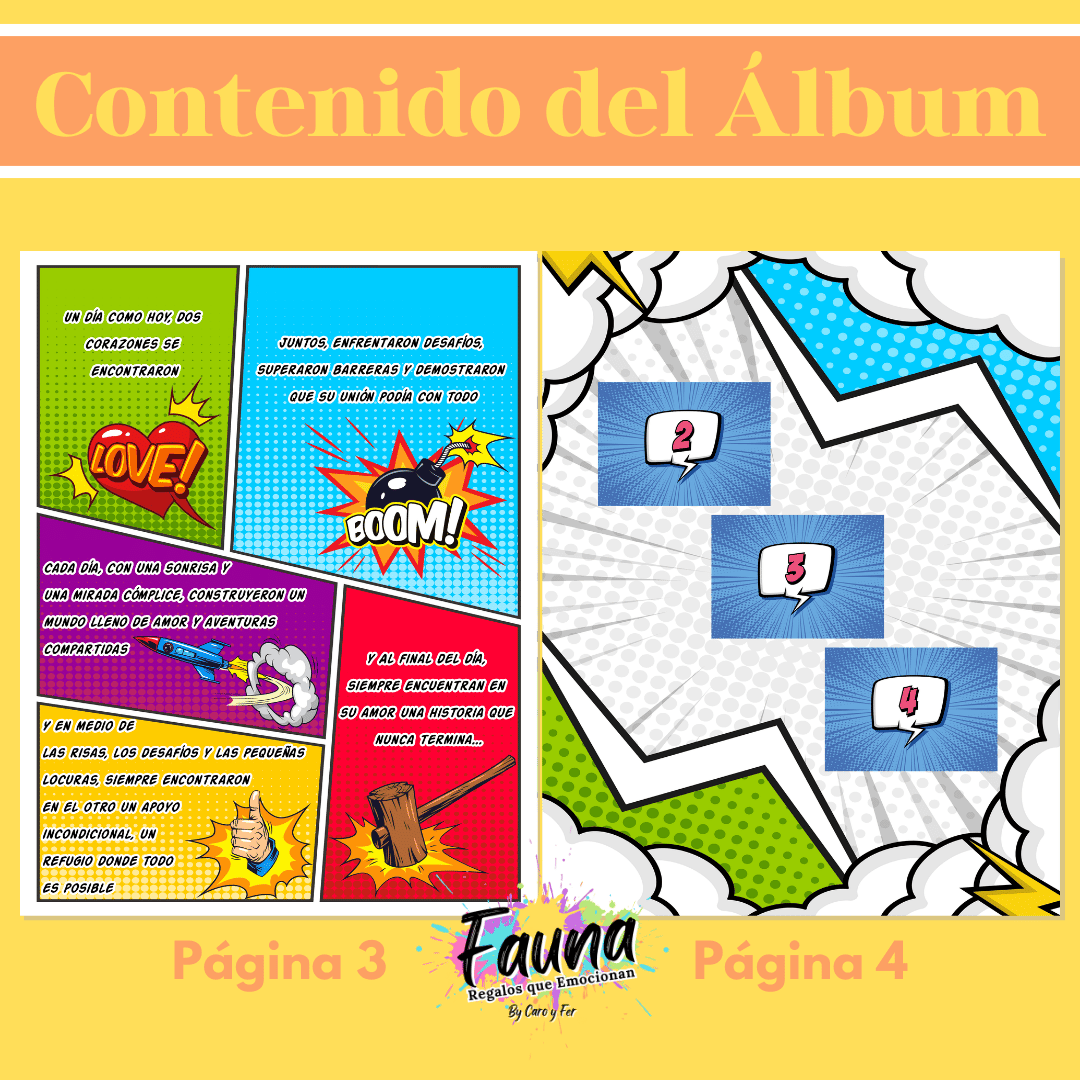 Álbum de Láminas Personalizado para Parejas Masculinas - Fauna Regalos que emocionan