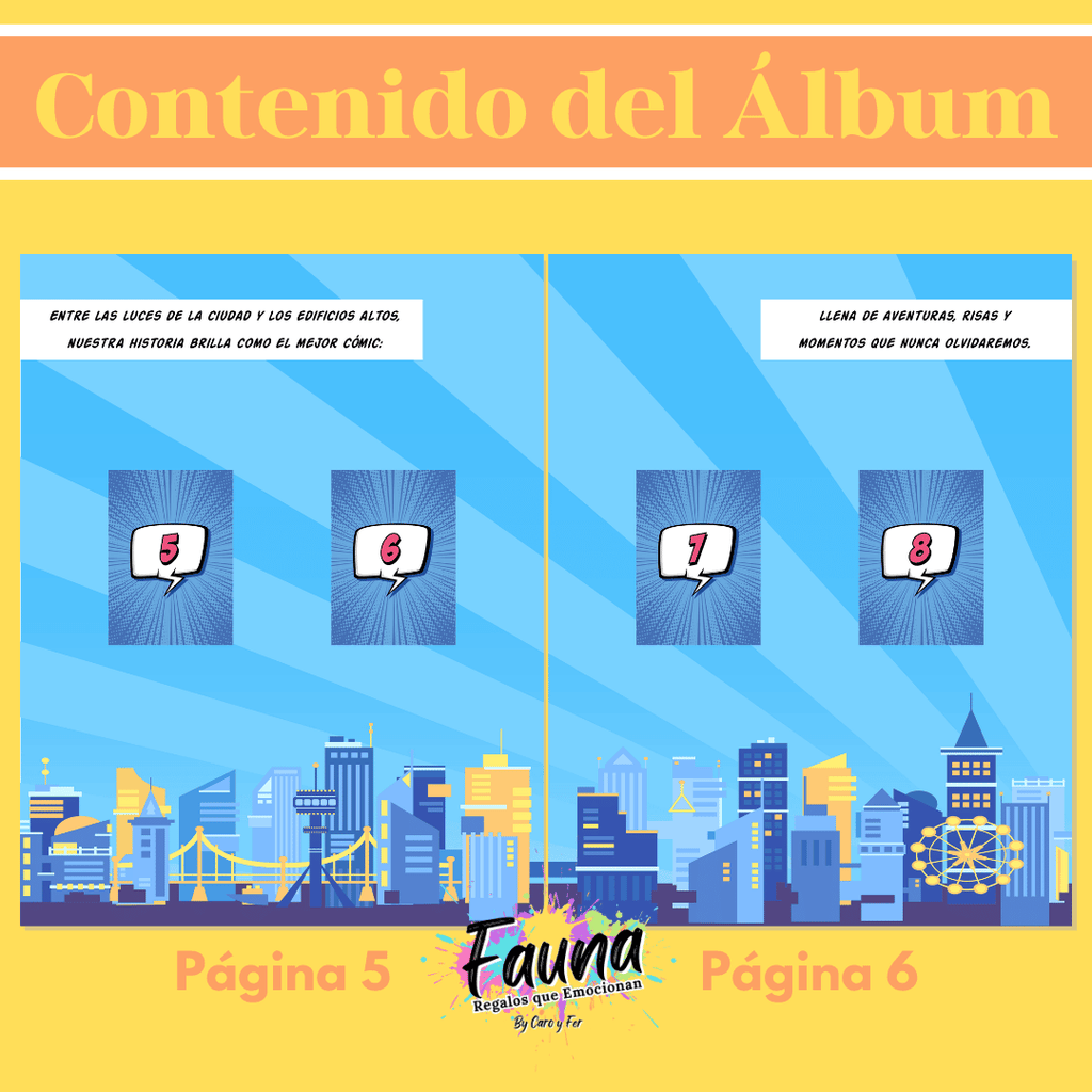 Álbum de Láminas Personalizado para Parejas Masculinas - Fauna Regalos que emocionan