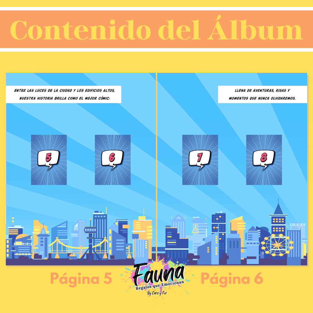Álbum de Láminas Personalizado para Parejas Masculinas - Fauna Regalos que emocionan