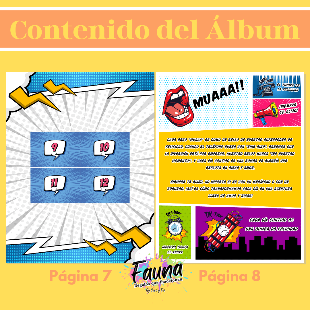 Álbum de Láminas Personalizado para Parejas Masculinas - Fauna Regalos que emocionan