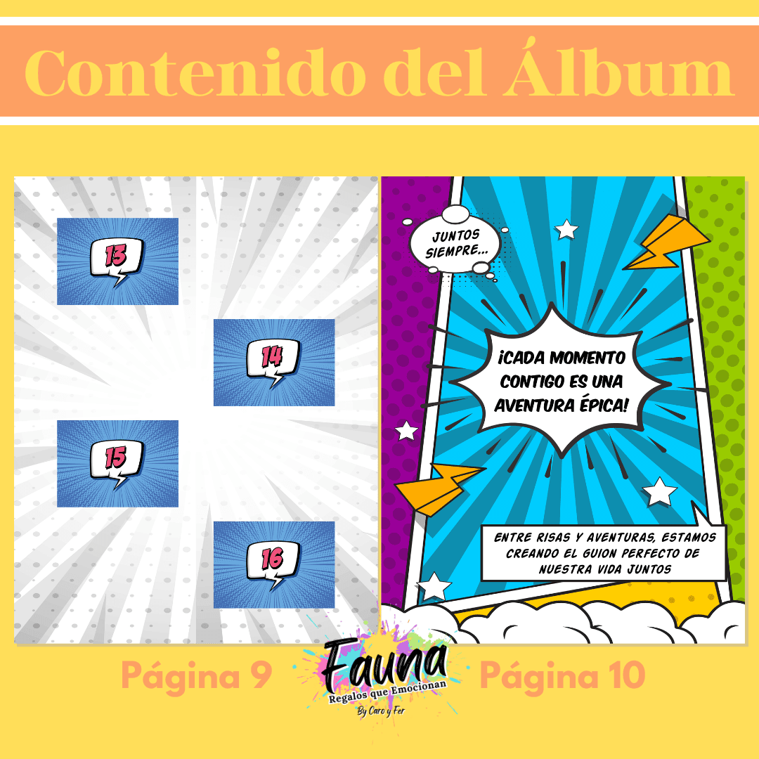 Álbum de Láminas Personalizado para Parejas Masculinas - Fauna Regalos que emocionan