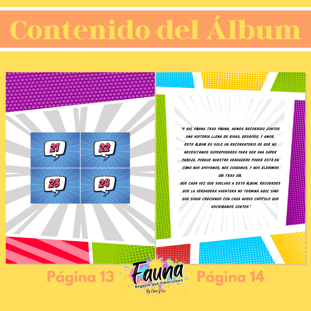 Álbum de Láminas Personalizado para Parejas Masculinas - Fauna Regalos que emocionan