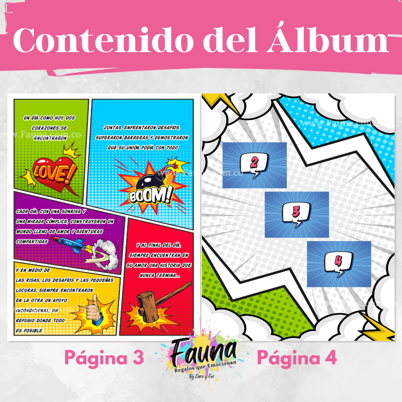 Álbum de Láminas Personalizado para Parejas Femeninas