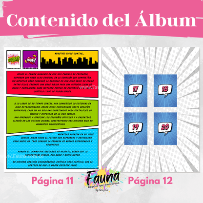 Álbum de Láminas Personalizado para Parejas Femeninas