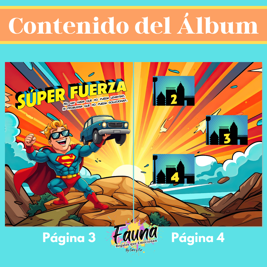 Álbum de Láminas de Súper Tío Personalizado con 18 Fotos - Fauna Regalos que emocionan