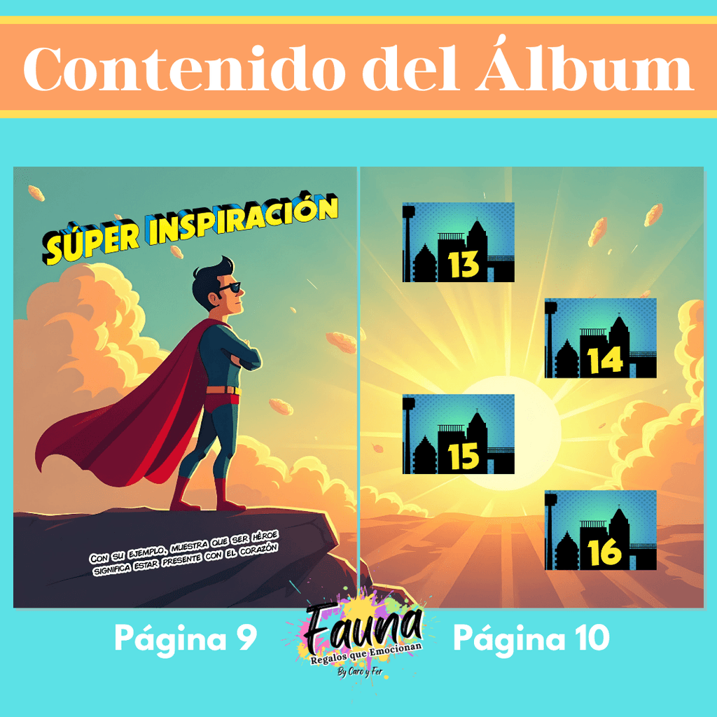 Álbum de Láminas de Súper Tío Personalizado con 18 Fotos - Fauna Regalos que emocionan