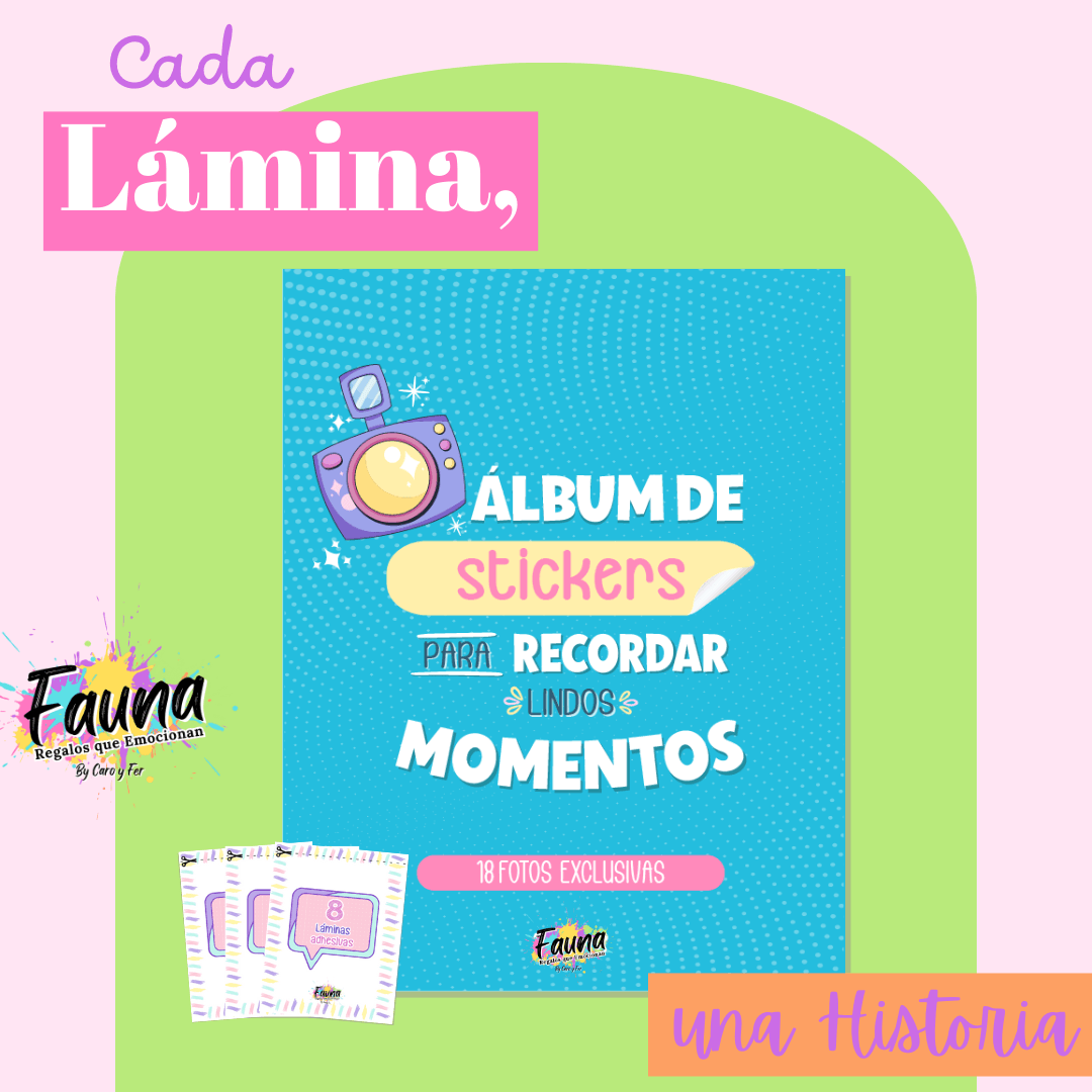 Álbum de Láminas para toda Ocasión Personalizado con 18 Fotos - Fauna Regalos que emocionan