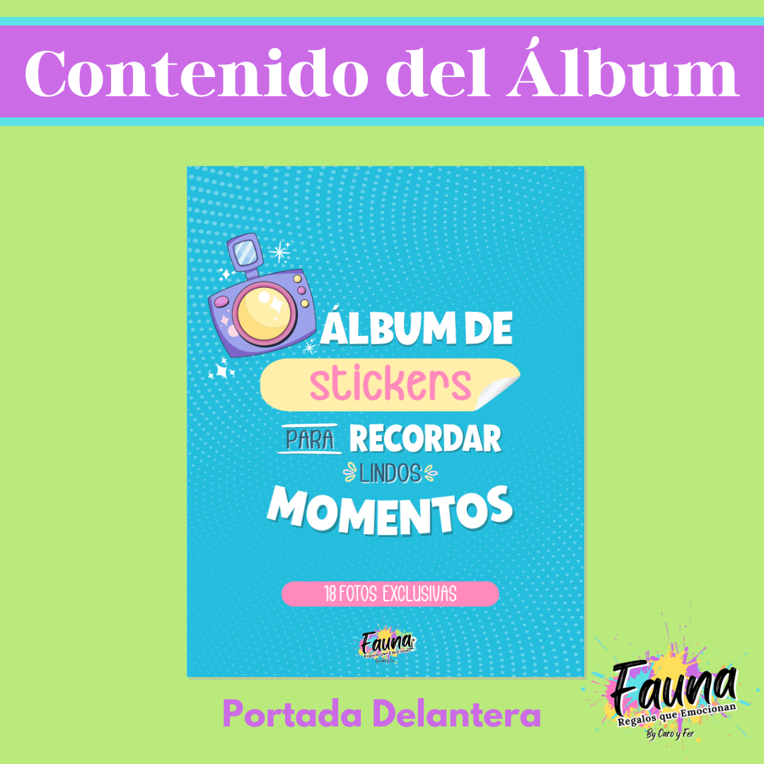 Álbum de Láminas para toda Ocasión Personalizado con 18 Fotos - Fauna Regalos que emocionan