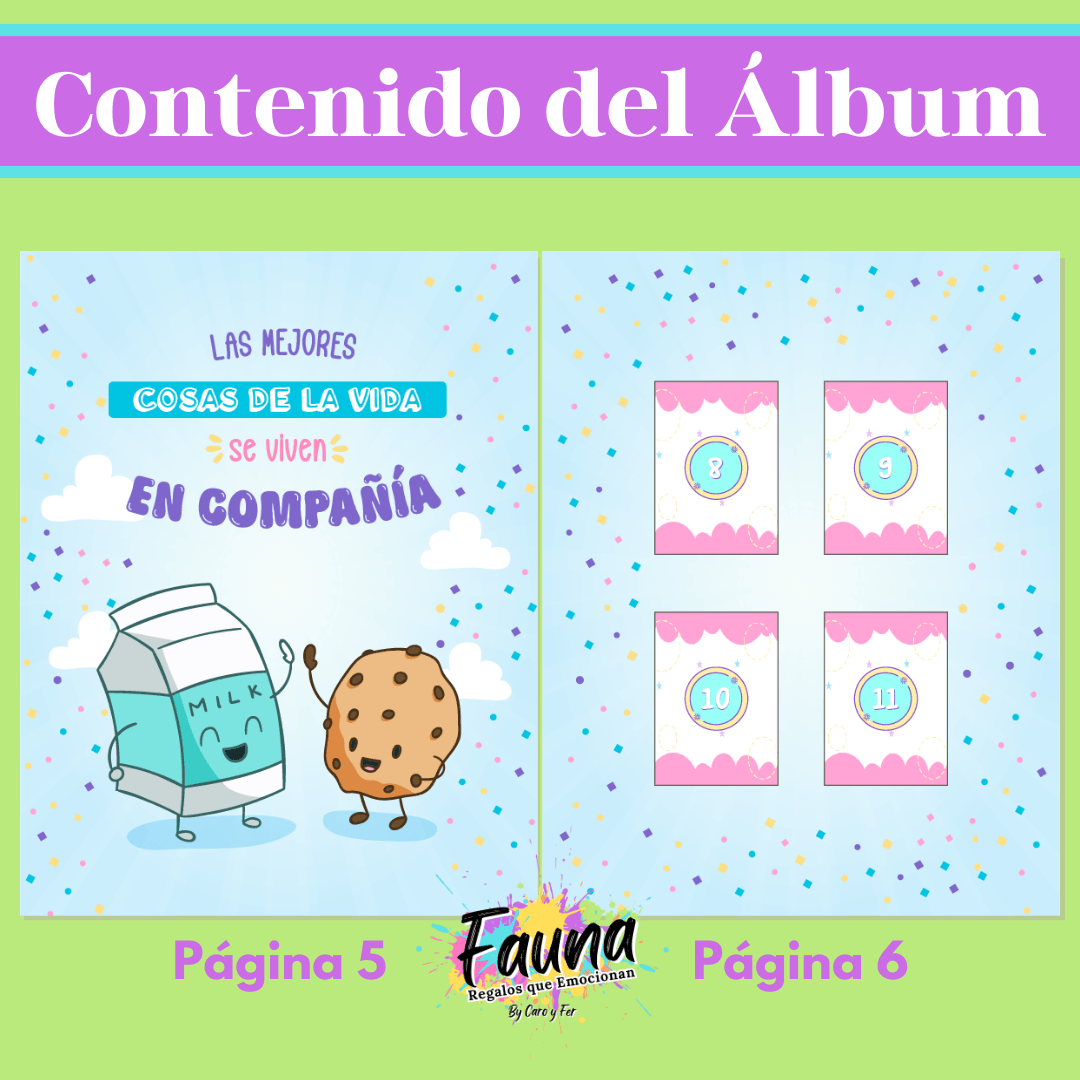 Álbum de Láminas para toda Ocasión Personalizado con 18 Fotos - Fauna Regalos que emocionan
