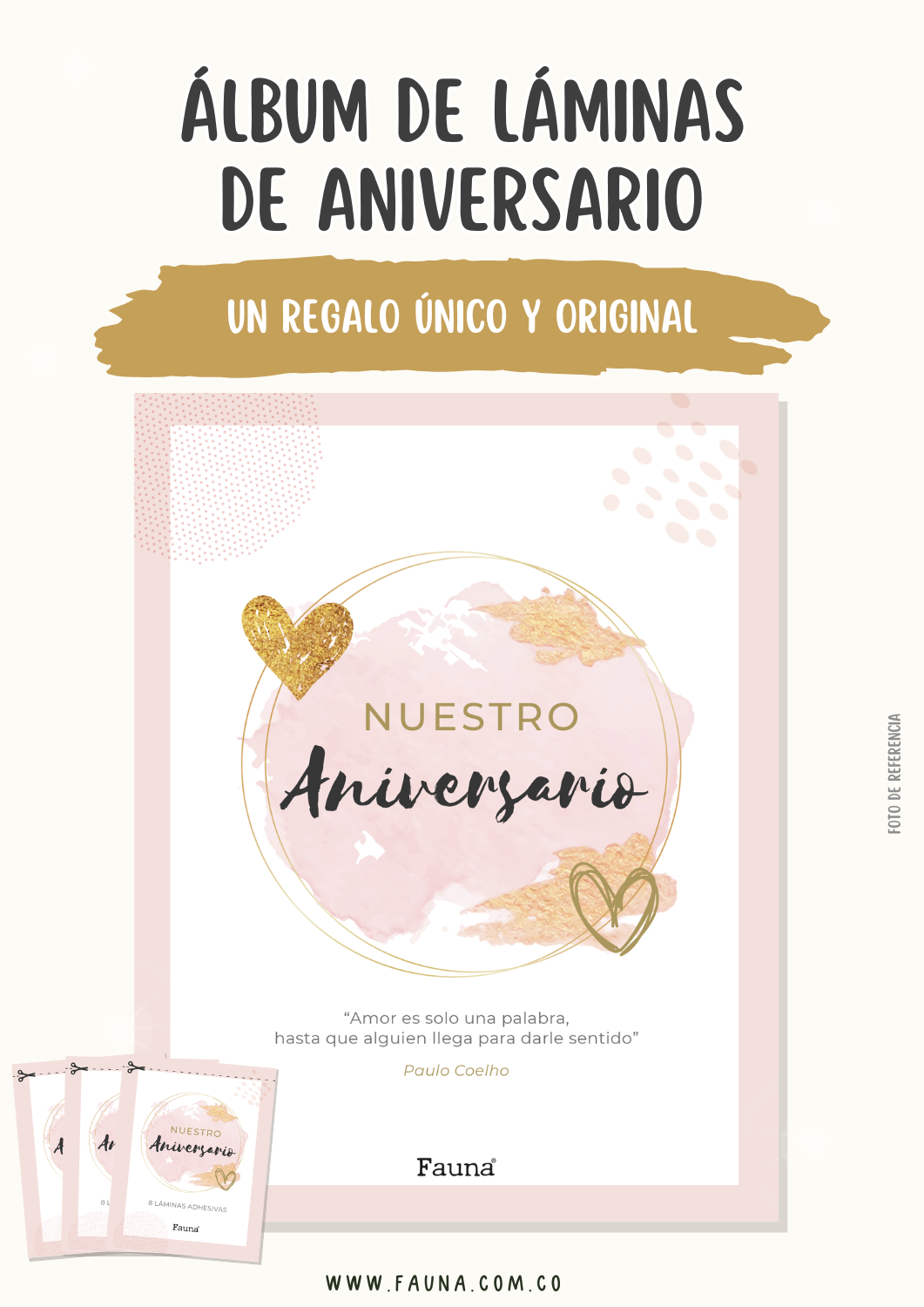 álbum De Láminas Para Aniversario Personalizado Con 18 Fotos Fauna