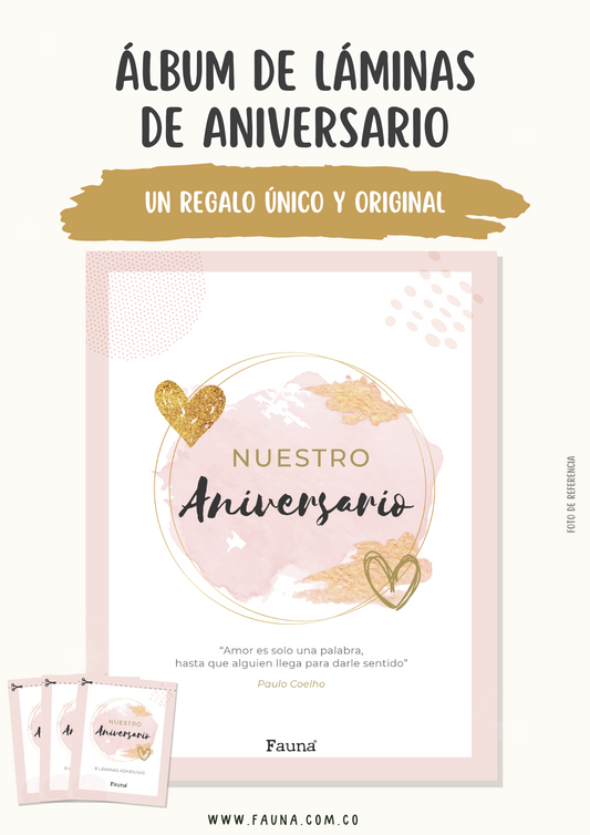 Álbum de Láminas para Aniversario Personalizado con 18 Fotos - Fauna Regalos Personalizados