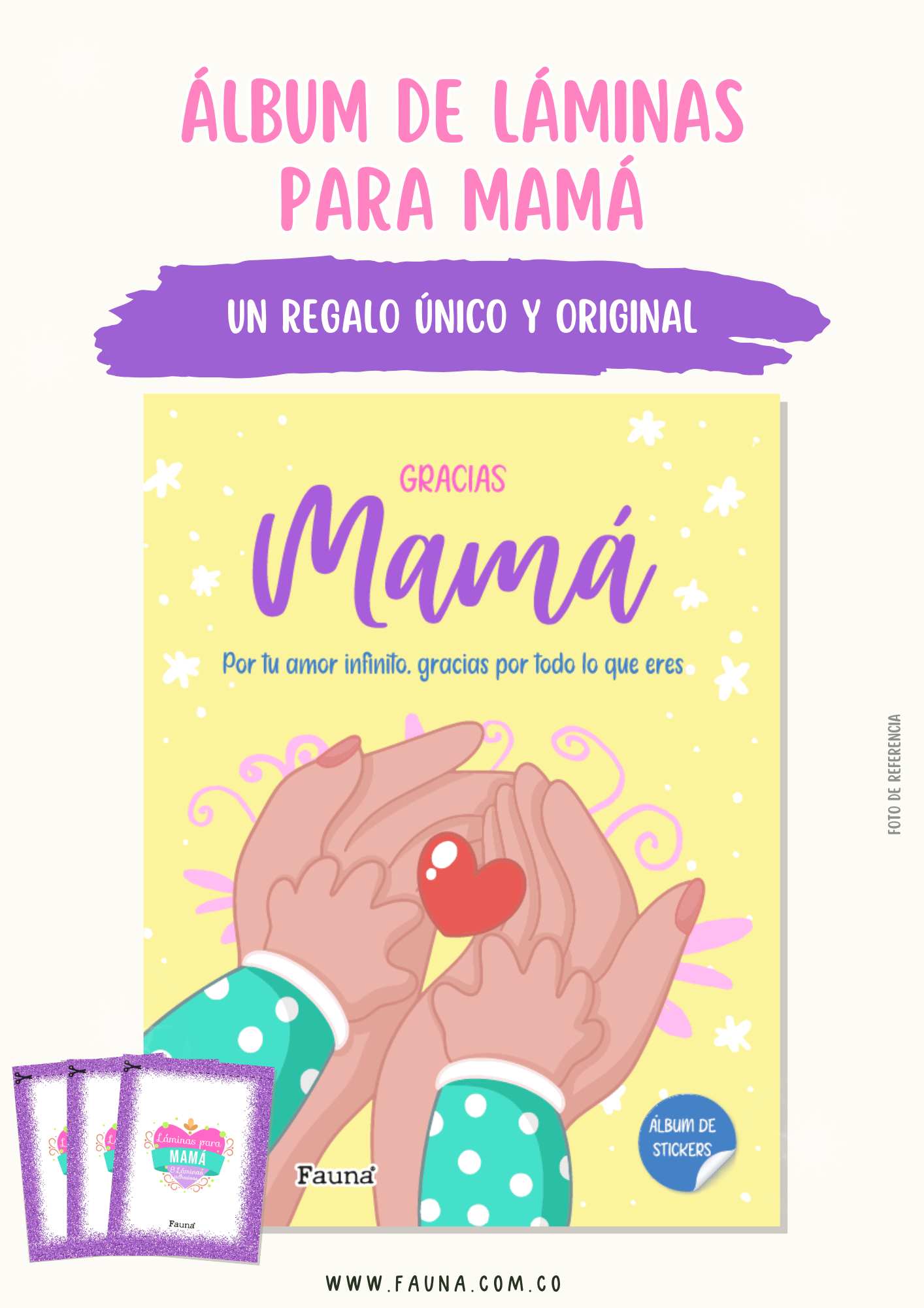 Álbum de Láminas para Mamá Personalizado con 18 Fotos - Fauna Regalos Personalizados