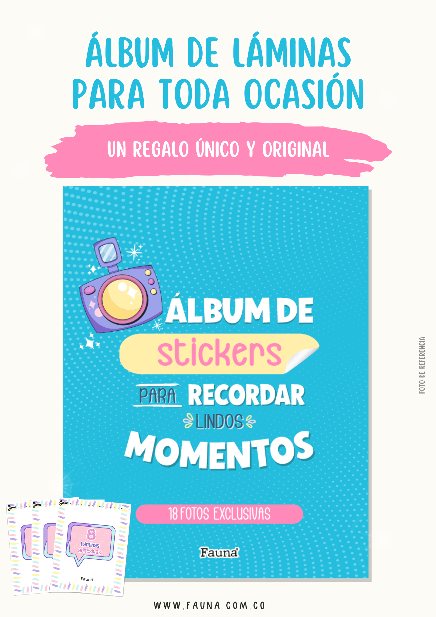 Álbum de Láminas para toda Ocasión Personalizado con 18 Fotos - Fauna Regalos Personalizados