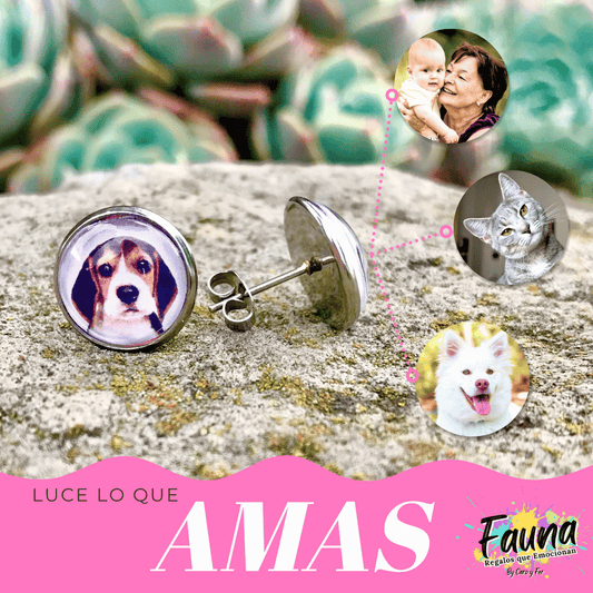 Aretes personalizados emblema de momentos