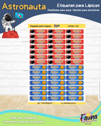 Astronauta 🚀 - Etiquetas Escolares Premium Personalizadas