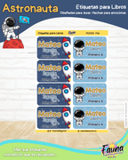 Astronauta 🚀 - Etiquetas Escolares Premium Personalizadas
