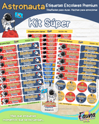 Astronauta 🚀 - Etiquetas Escolares Premium Personalizadas