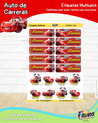 Auto de Carreras 🏎️ - Etiquetas Escolares Premium Personalizadas