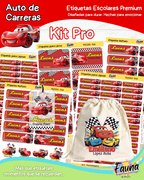 Auto de Carreras 🏎️ - Etiquetas Escolares Premium Personalizadas