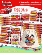 Auto de Carreras 🏎️ - Etiquetas Escolares Premium Personalizadas
