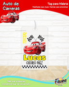 Auto de Carreras 🏎️ - Etiquetas Escolares Premium Personalizadas