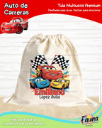 Auto de Carreras 🏎️ - Tula personalizada para niño – multiusos con nombre