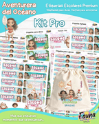 Aventurera del Océano 🌺 - Etiquetas Escolares Premium Personalizadas