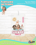 Aventurera del Océano 🌺 - Etiquetas Escolares Premium Personalizadas
