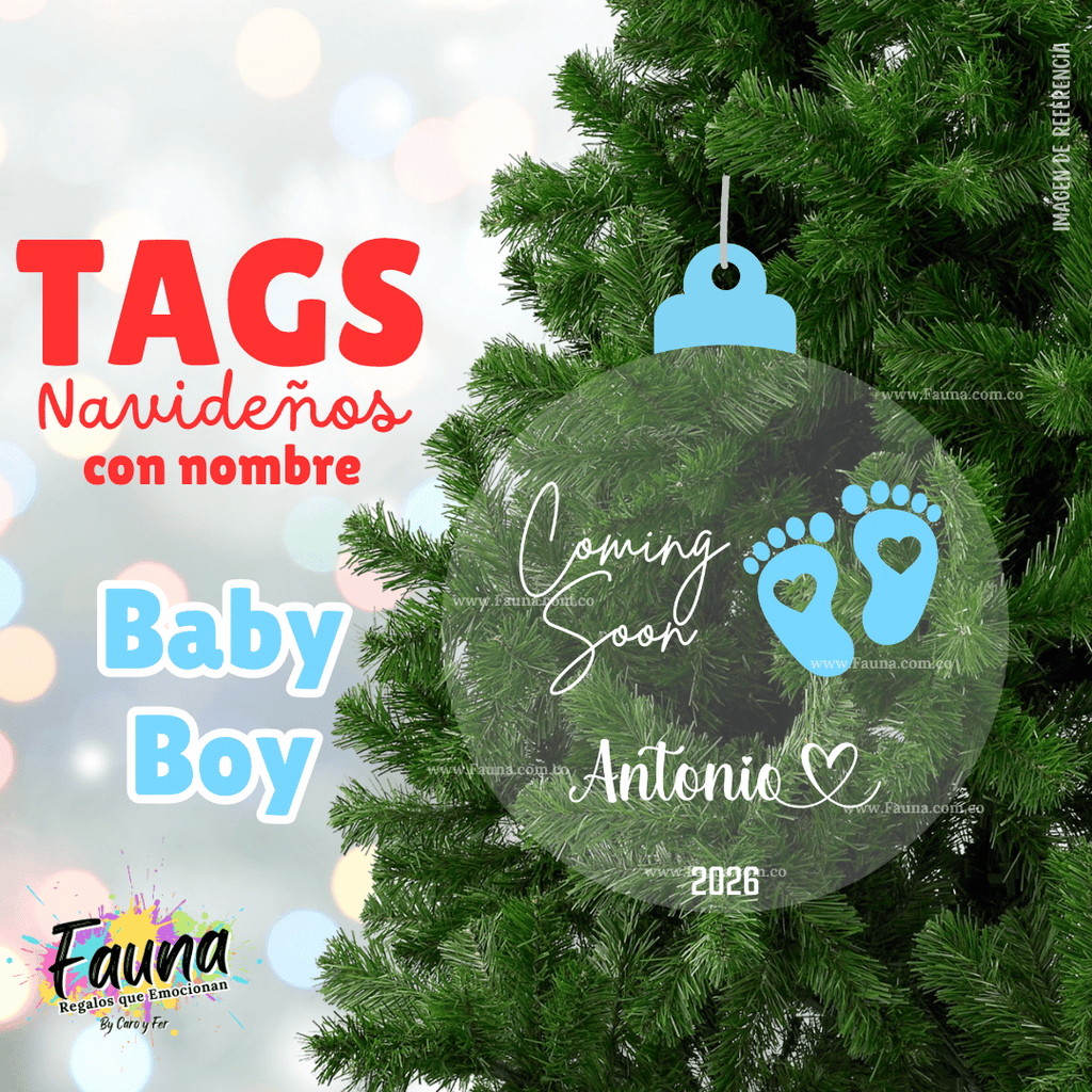 Baby Boy – Tag Navideño Personalizado 👶