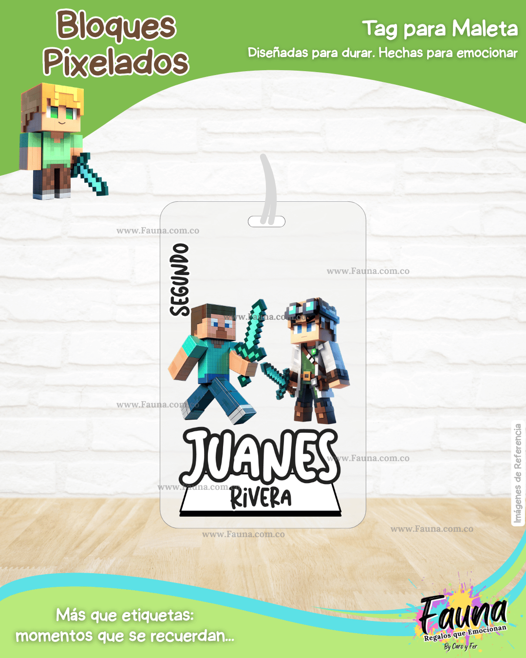 Bloques Pixelados 🟩 - Etiquetas Escolares Premium Personalizadas