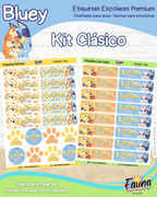 Bluey 🐾 - Etiquetas Escolares Premium Personalizadas