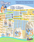 Bluey 🐾 - Etiquetas Escolares Premium Personalizadas