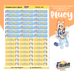 Etiquetas Escolares Premium Personalizadas – inspiradas en Bluey 💙🐾 - Fauna Regalos que emocionan