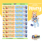 Etiquetas Escolares Premium Personalizadas – inspiradas en Bluey 💙🐾 - Fauna Regalos que emocionan