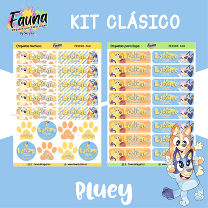 Etiquetas Escolares Premium Personalizadas – Bluey 💙🐾