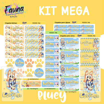 Etiquetas Escolares Premium Personalizadas – Bluey 💙🐾