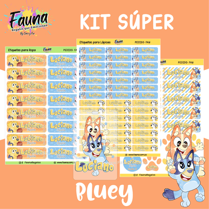 Etiquetas Escolares Premium Personalizadas – Bluey 💙🐾