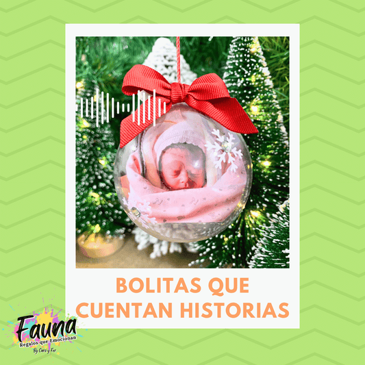 Bolita Navideña Premium con tu Voz y Foto Personalizada - Fauna Regalos que emocionan