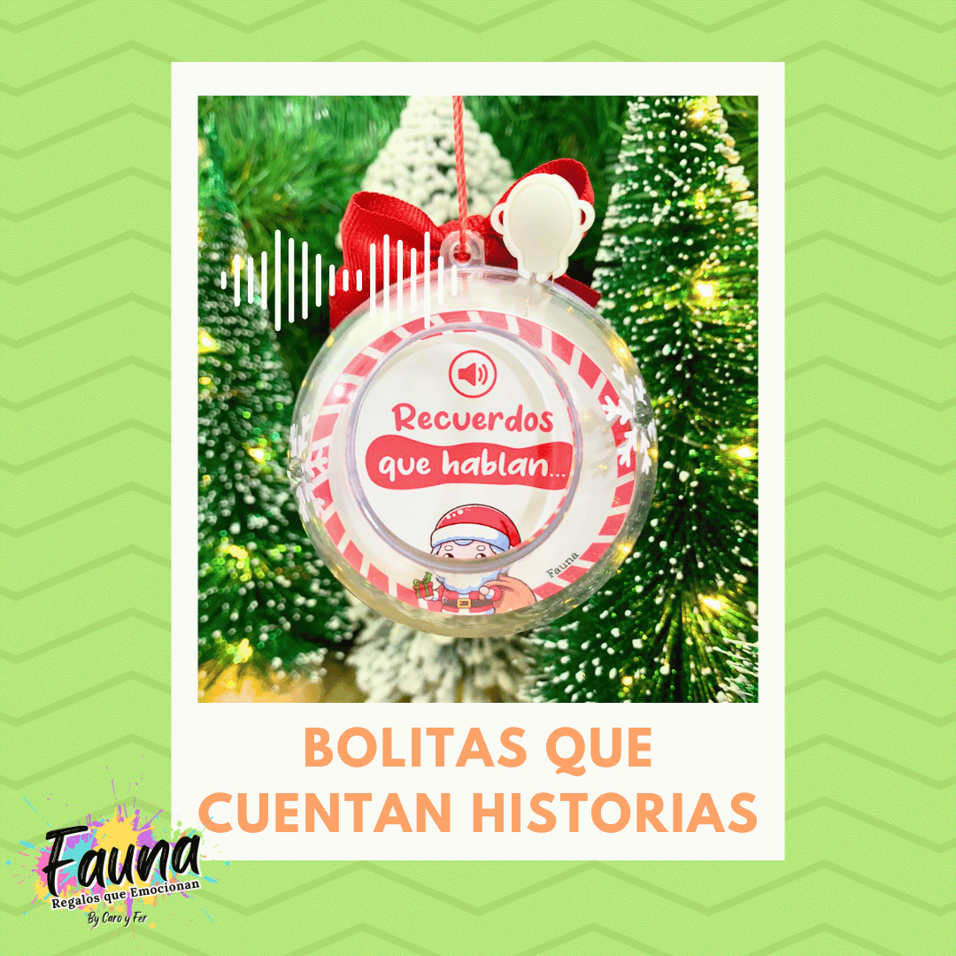 Bolita Navideña Premium con tu Voz y Foto Personalizada - Fauna Regalos que emocionan
