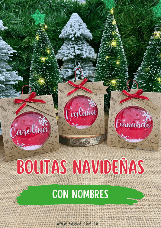 Bolas de Navidad Personalizadas con Nombres