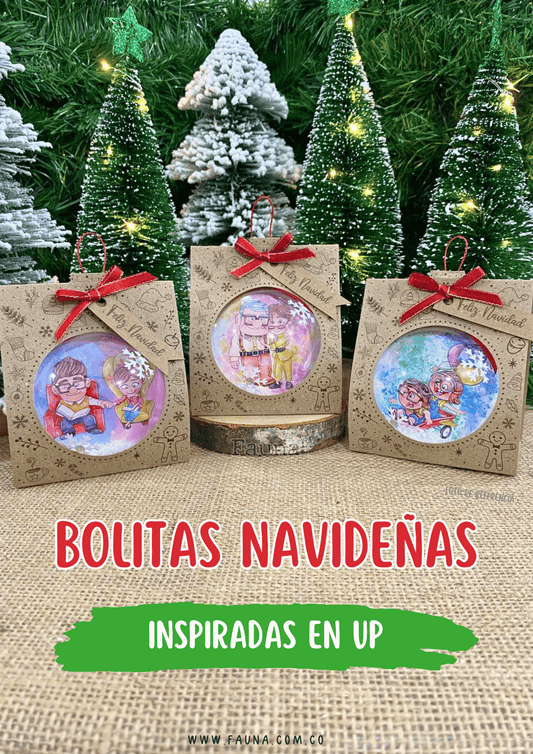 Set de 3 Bolas Navideñas Inspiradas en la Película Up