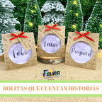 Bolitas Navideñas Premium personalizadas con Nombres - Fauna Regalos que emocionan