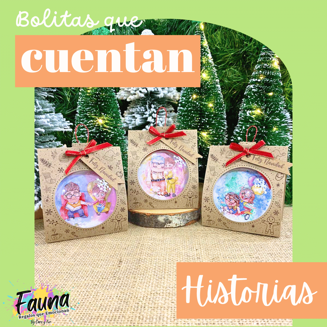 Bolitas Navideñas Premium inspiradas en UP x 3 und - Fauna Regalos que emocionan