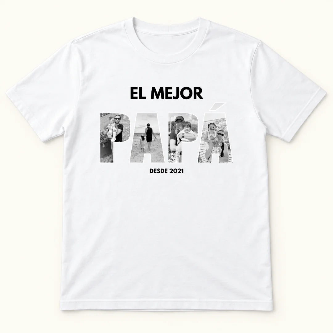 El Mejor Papá – Camiseta Personalizada con Fotos
