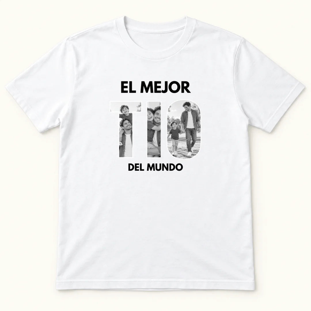 El Mejor Tío del Mundo – Camiseta Personalizada con Fotos
