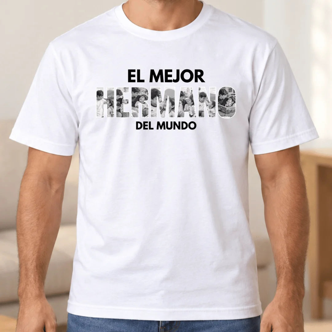 El Mejor Hermano – Camiseta Personalizada con Fotos