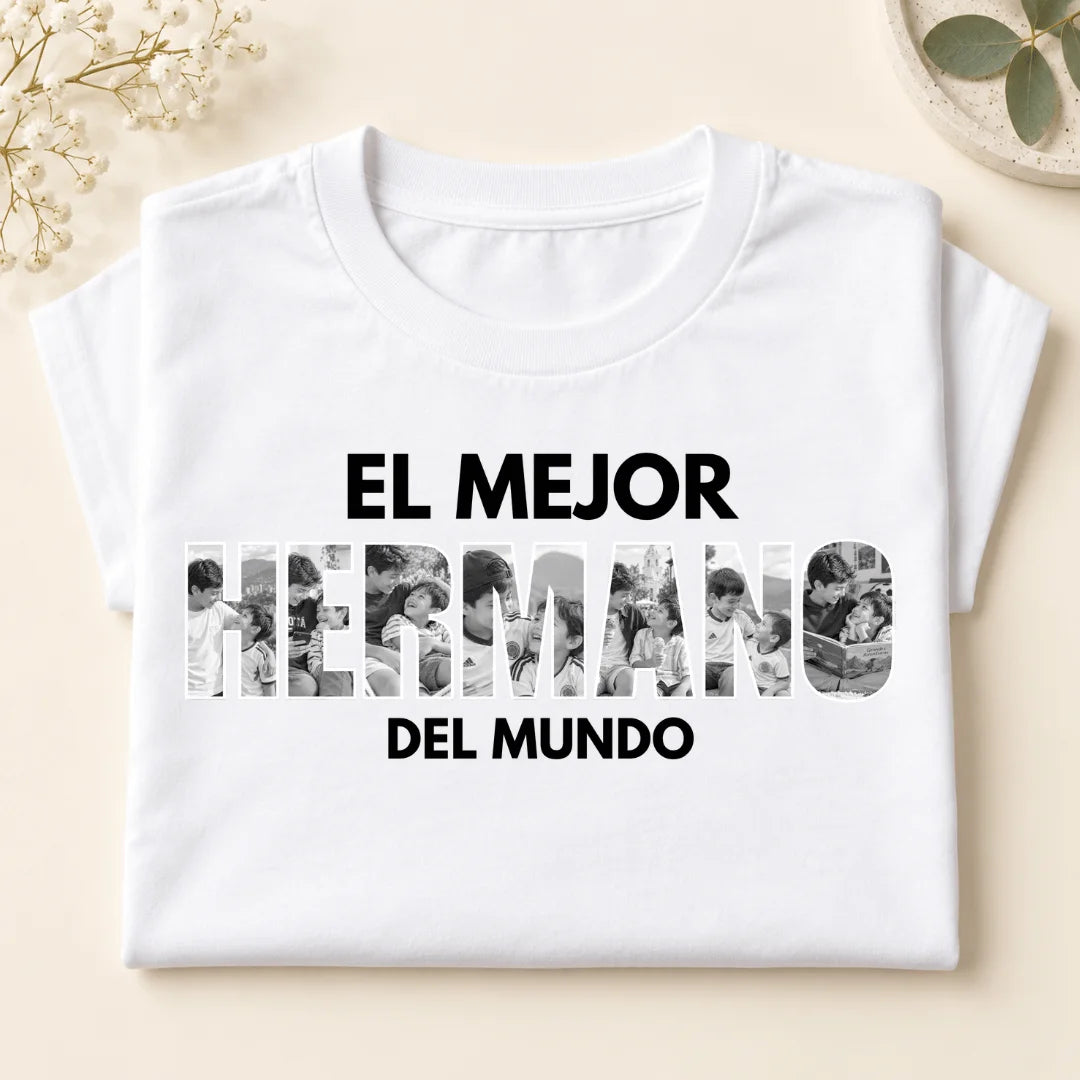 El Mejor Hermano – Camiseta Personalizada con Fotos