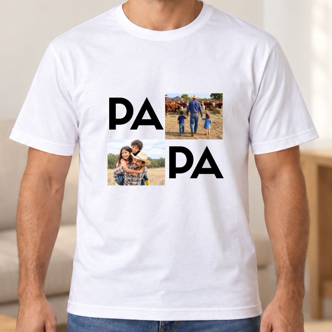 Papá con Fotos – Camiseta Personalizada